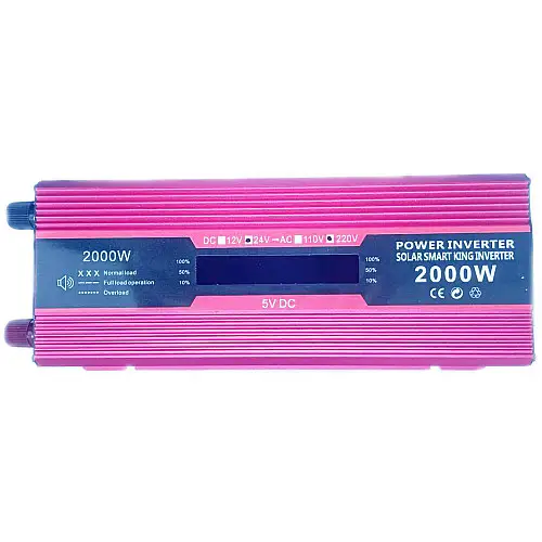 Инвертор напряжения Solar Smart King Power Inverter 018 c 24V на 220V 2000W модифицированная синусоида Red (11064-hbr)