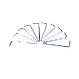 Ключ шестигранний MASTERTOOL CrV 10,0 мм 40/170 мм набір 10 шт Grey (75-0010)