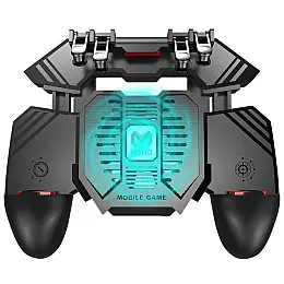 Бездротовий геймпад тригер для смартфонів Union PUBG Mobile AK77 з вентилятором та акумулятором на 4000 mAh Чорний (039)
