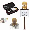 Беспроводной караоке микрофон GTM с динамиками в чехле Bluetooth USB Q7 Gold