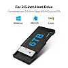 Внешній корпус для жорсткого диска Ugreen US221 (HDD/SSD кишеня) SATA 2.5" USB 3.0 (Чорний)