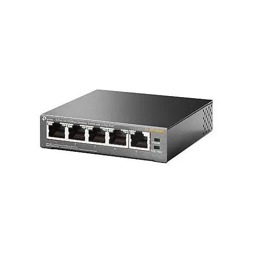 Комутатор TP-Link TL-SF1005P (1хFE, 4xFe PoE, макс 53W)