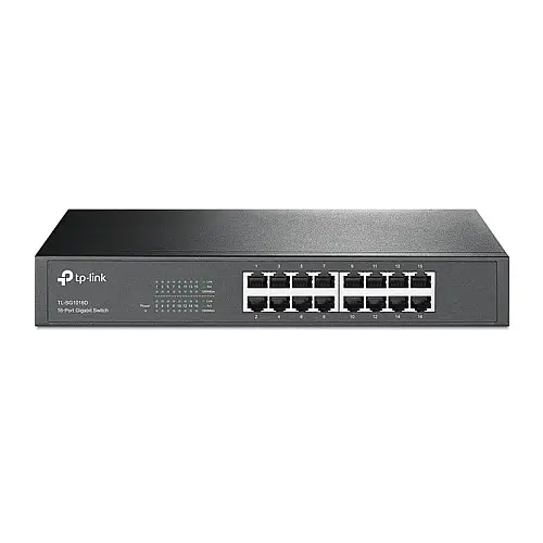 Комутатор TP-Link TL-SG1016D (16хGE, метал)