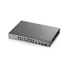 Комутатор ZYXEL GS1350-18HP (16xGE PoE, L2, 2xRJ-45/SFP, PoE 250W, метал)
