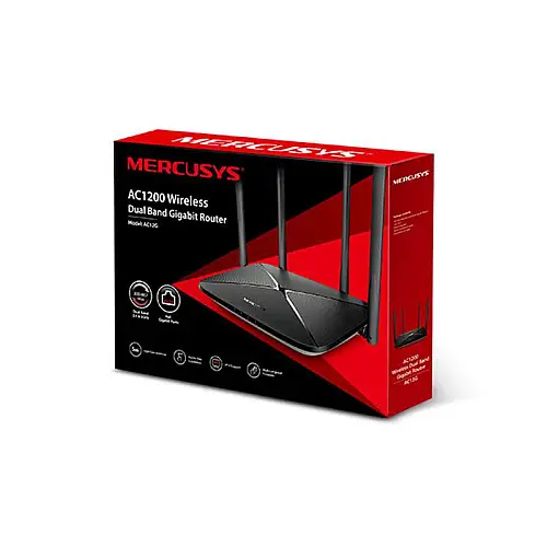 Бездротовий маршрутизатор Mercusys AC12G (AC1200, 1хWan, 3хLAN, 4 антени)