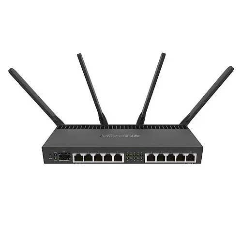 Маршрутизатор MikroTik RB4011iGS+5HacQ2HnD-IN (AC2000, 4x1.4 GHz/1Gb, 10x1GE, 1xSFP+, MU-MIMO, 4 антени)