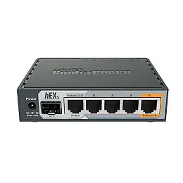 Маршрутизатор MikroTik RouterBOARD RB760iGS hEX S (880MHz/256Mb, 5хGE, 1xSFP)