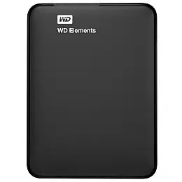 Накопичувач зовнішній HDD 2.5" USB 1.0Tb WD Elements Black (WDBUZG0010BBK-WESN)