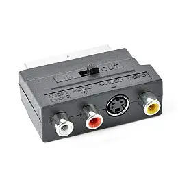 Адаптер Cablexpert SCART S-Video 3xRCA M/F чорний (CCV-4415) пакет