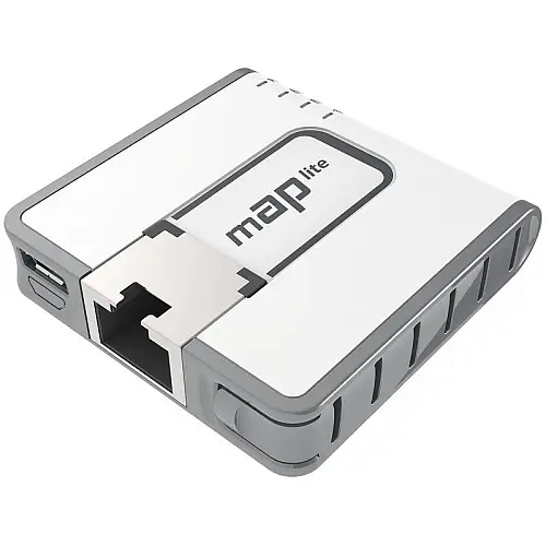 Точка доступу Mikrotik mAP lite (RBMAPL-2ND) (1x10/100 Ethernet порти, 1.5 dBi)