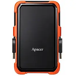 Накопичувач зовнішній HDD 2.5" USB 2.0TB Apacer AC630 Чорний/Помаранчевий (AP2TBAC630T-1)
