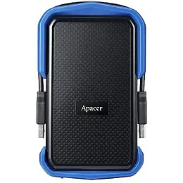 Накопичувач зовнішній HDD 2.5" USB 2.0TB Apacer AC631 Чорний/Синій (AP2TBAC631U-1)