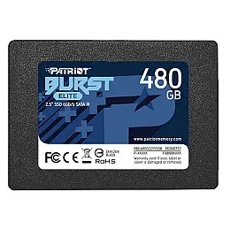 Накопичувач SSD 480GB Patriot Burst Elite 2.5" SATAIII TLC (PBE480GS25SSDR)