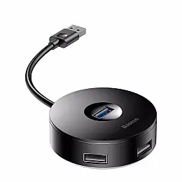 Адаптер HUB Baseus Round Box USB3.0 to 1USB 3.0+3USB 2.0 CAHUB-F01 Чорний