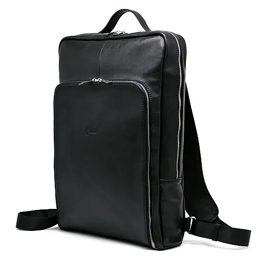 Кожаний рюкзак TARWA TA-1241-4lx для ноутбука 17" дюймів 30 × 50 × 8 Чорний