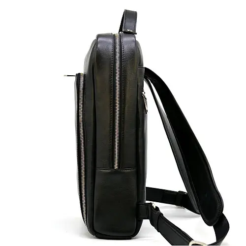 Кожаний рюкзак для ноутбука 14" TARWA TA-1239-4lx преміум 27.5 × 37 × 8 Чорний