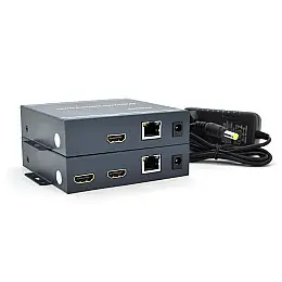 Адаптер Voltronic HDMI RJ-45+DC-jack F/F Чорний (YT-SCPE HDM-200m1080Р/16770)