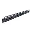 Патч-панель Hypernet 24 порта UTP кат. 5Е 19" PP-KUTP24-NM-CM з організатором кабеля