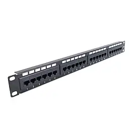 Патч-панель Hypernet 24 порта UTP кат. 5Е 19" PP-KUTP24-NM-CM с организатором кабеля