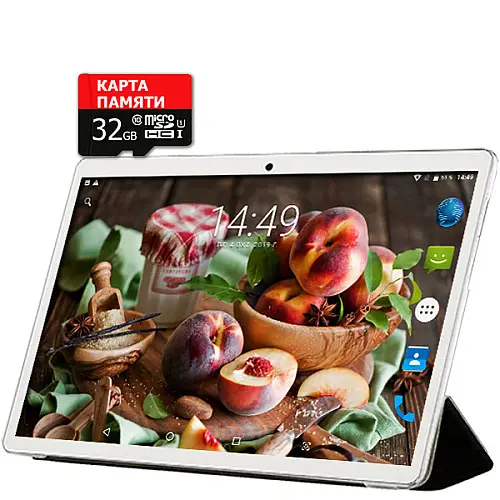 Планшет-телефон Adronix X1001 Silver LTE 2/32GB + Чехол-книжка + Карта пам'яті 32GB