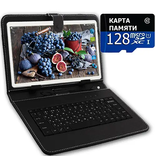 Планшет - телефон Hoozo X1001 Full HD 32Gb LTE Silver + Чехол-клавіатура + Карта пам'яті 128GB