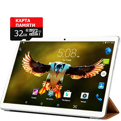 Планшет Hoozo MT232 Pink + Чехол-книжка + Карта пам'яті 32GB