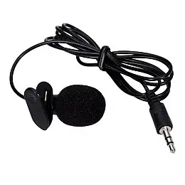 Петличный микрофон мини Lavalier 043MJH MicroPhone 3.5mm jack с зажимом Черный