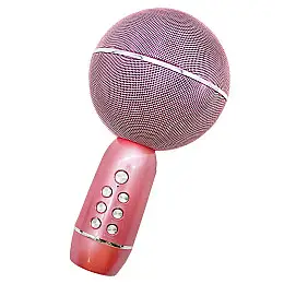 Беспроводной караоке микрофон Kikiyasocks Bluetooth Xo Hi-Fi Yaso 08YS MP3-плеер звуковые эффекты запись вокала Розовый