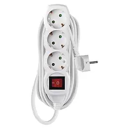 Фільтр живлення Emos (P1325R) з вимикачем 3 розетки 1.5мм 5м White