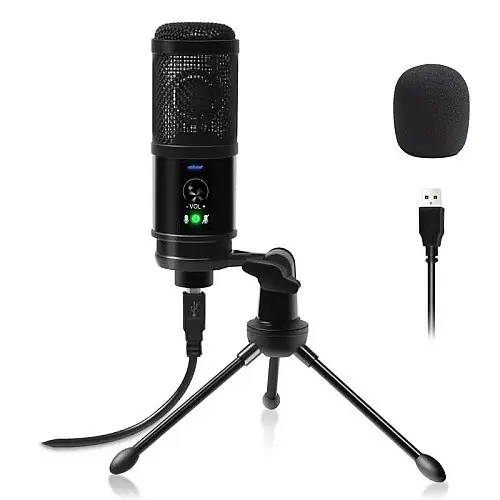 USB микрофон для ПК, ноутбука, студий для записи звука Savetek M3, профессиональный, конденсаторный (100795)