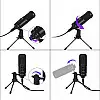 USB микрофон для ПК, ноутбука, студий для записи звука Savetek M3, профессиональный, конденсаторный (100795)