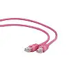 Патч-корд UTP Cablexpert PP12-0.5M/RO литий 50u" штекер з защелкою 0.5 м рожевий