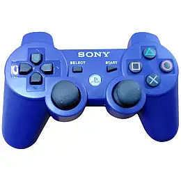 Ігровий бездротовий геймпад DualShock PS3 акумуляторний джойстик з функцією вібрації для PlayStation 3 Синій