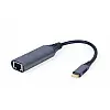Адаптер Cablexpert USB Type-C RJ-45 M/F 0.15 м Чорний (A-USB3C-LAN-01)