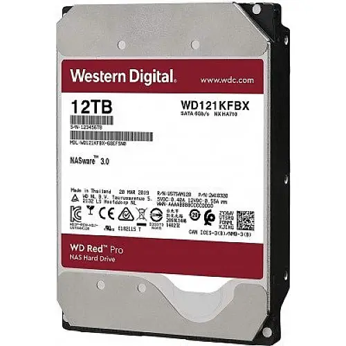 Накопичувач HDD SATA 12.0TB WD Red Pro NAS 7200rpm 256MB (WD121KFBX)