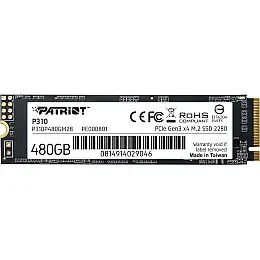 Накопичувач SSD 480GB Patriot P310 M.2 2280 PCIe NVMe 4.0 x4 TLC (P310P480GM28)