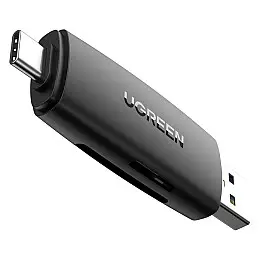 Кардридер Ugreen 2-в-1 TF/SD CM304 80191 USB A & USB-C Чорний