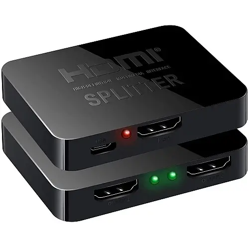 Двохпортовий активний відеорозгалужувач Addap HVS-07 4К HDMI спліттер на 2 виходи