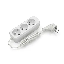 Удлинювач блочний (ABS) Electrum 3 розетки 5м з заземленням C-ES-1812