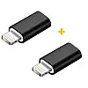 Адаптер XoKo AC-005 micro USB Lightning F/M 2шт Чорний (XK-AC005-BK2)