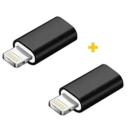 Адаптер XoKo AC-005 micro USB Lightning F/M 2шт Чорний (XK-AC005-BK2)