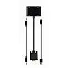 Адаптер Cablexpert VGA HDMI+VGA M/F 0.15 м Чорний (A-VGA-HDMI-02)