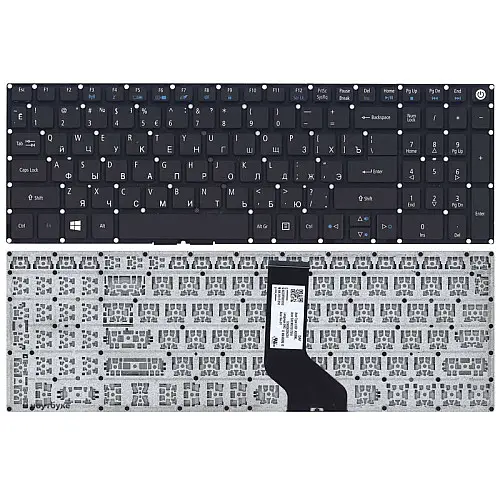 Клавіатура для ноутбука Acer Aspire 3 A315-53 чорна без рамки прямий Enter