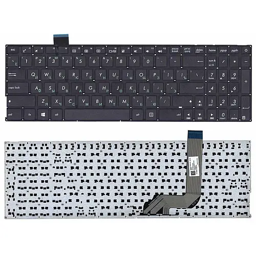 Клавіатура для ноутбука Asus VivoBook X542B PWR чорна без рамки прямий Enter