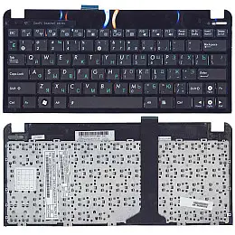 Клавіатура для ноутбука Asus Eee PC 1011 / 1015 / 1016 / 1018 / 1025 / X101 Чорна Чорна рамка RU