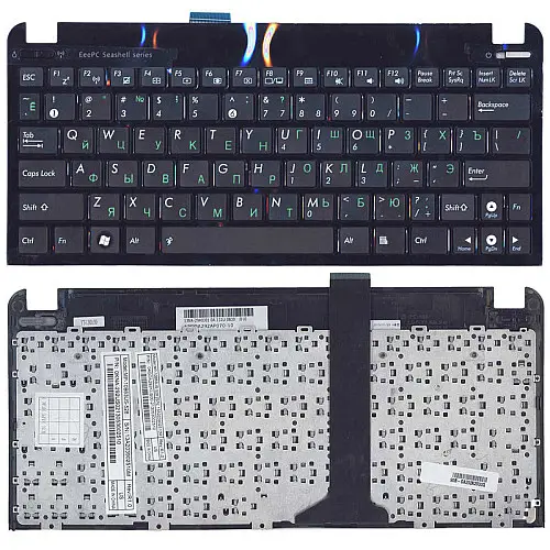 Клавиатура для ноутбука Asus Eee PC 1011 / 1015 / 1016 / 1018 / 1025 / X101 Black Black Frame RU