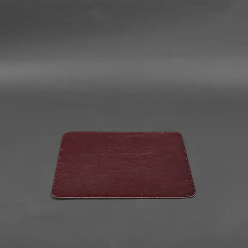 Коврик для мышки из натуральной кожи 1.0 бордовый краст BlankNote