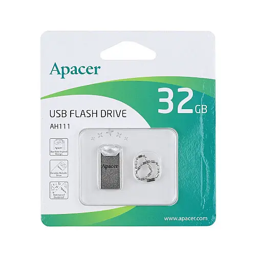 USB-накопичувач Apacer AH111 32Gb USB Flash Drive 2.0 Сріблястий / Кристал