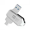 Флешка ЮСБ XO U50 Type C 128gb USB Flash Drive 3.0 Сталь