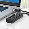 USB хаб Hoco HB25 на 4 USB порти USB 3.0*1+USB 2.0*3 чорний до 1Tb